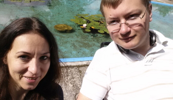 Zdjęcie ze spotkania z przyjaciółką ze studiów podyplomowych w parku w Chorzowie w 2014 roku